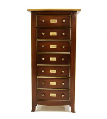 Lot 418 - A cherrywood chest of drawers