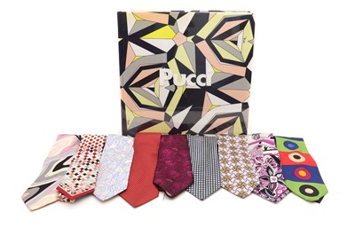 Lot 189 - A collection of six Emilio Pucci silk designed ties