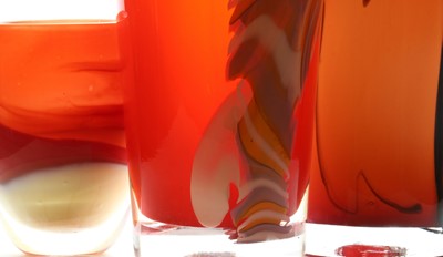Lot 95 - A group of three Anthony Stern studio glass vases