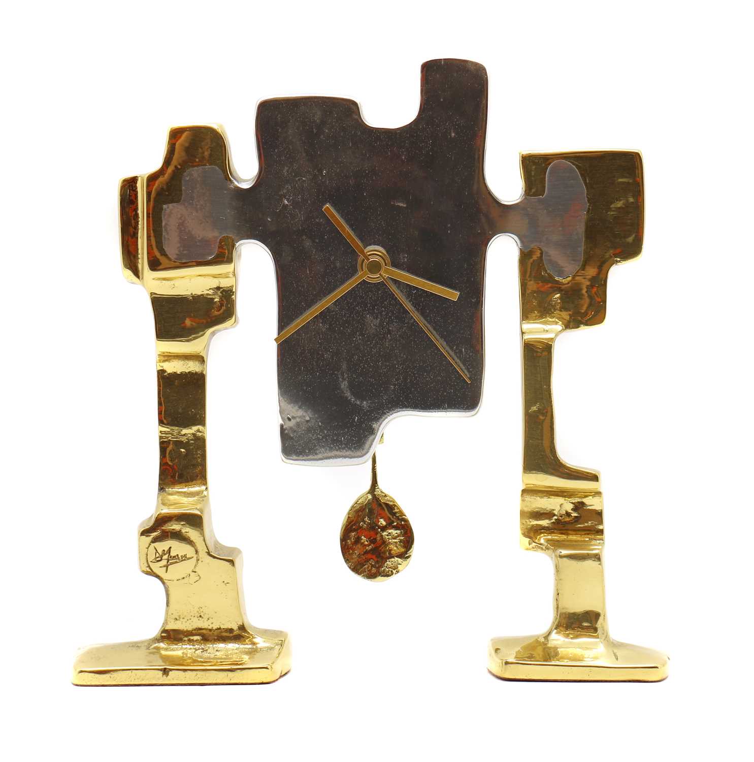 Lot 144 - A David Marshall aluminium and brass timepiece