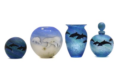 Lot 106 - A group of Malcolm Sutcliffe studio glass items