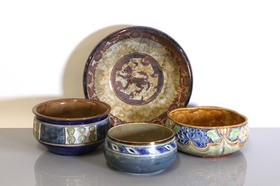 Lot 56 - Four Doulton Lambeth stoneware bowls