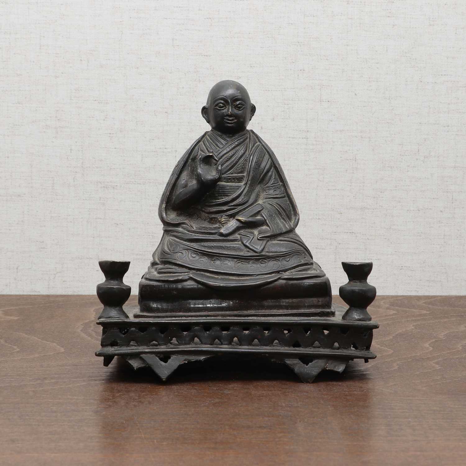 Lot 169 - A Chinese Sino-Tibetan bronze figure