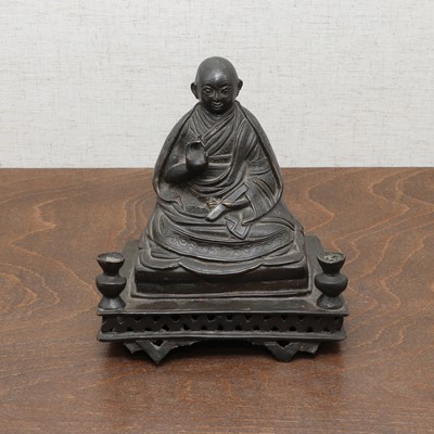 Lot 169 - A Chinese Sino-Tibetan bronze figure