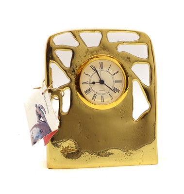 Lot 147 - A David Marshall brass mantel timepiece