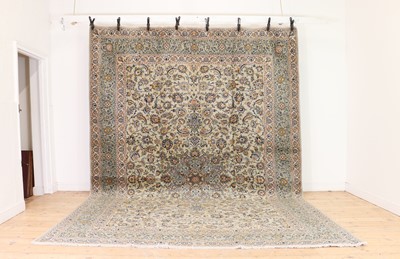 Lot 544 - A Central Persian signed Kashan carpet