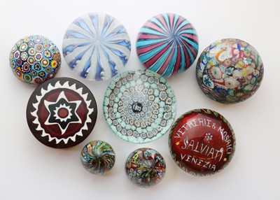 Lot 203 - A group of Italian glass paperweights