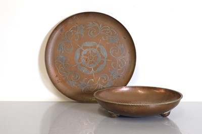 Lot 309 - A 'Lygon' hammered copper bowl