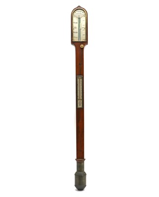 Lot 547 - A Victorian rosewood stick barometer