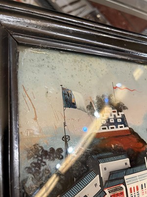 Lot 45 - An export reverse glass painting