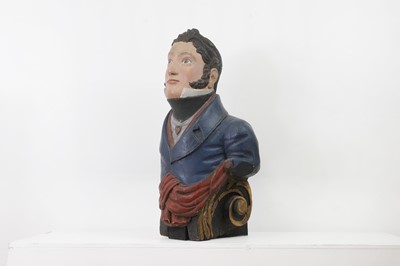 Lot 64 - A carved and painted figurehead