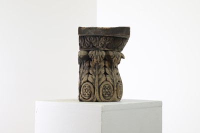 Lot 304 - A carved wooden corbel