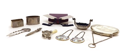 Lot 27 - A collection of novelty silver items