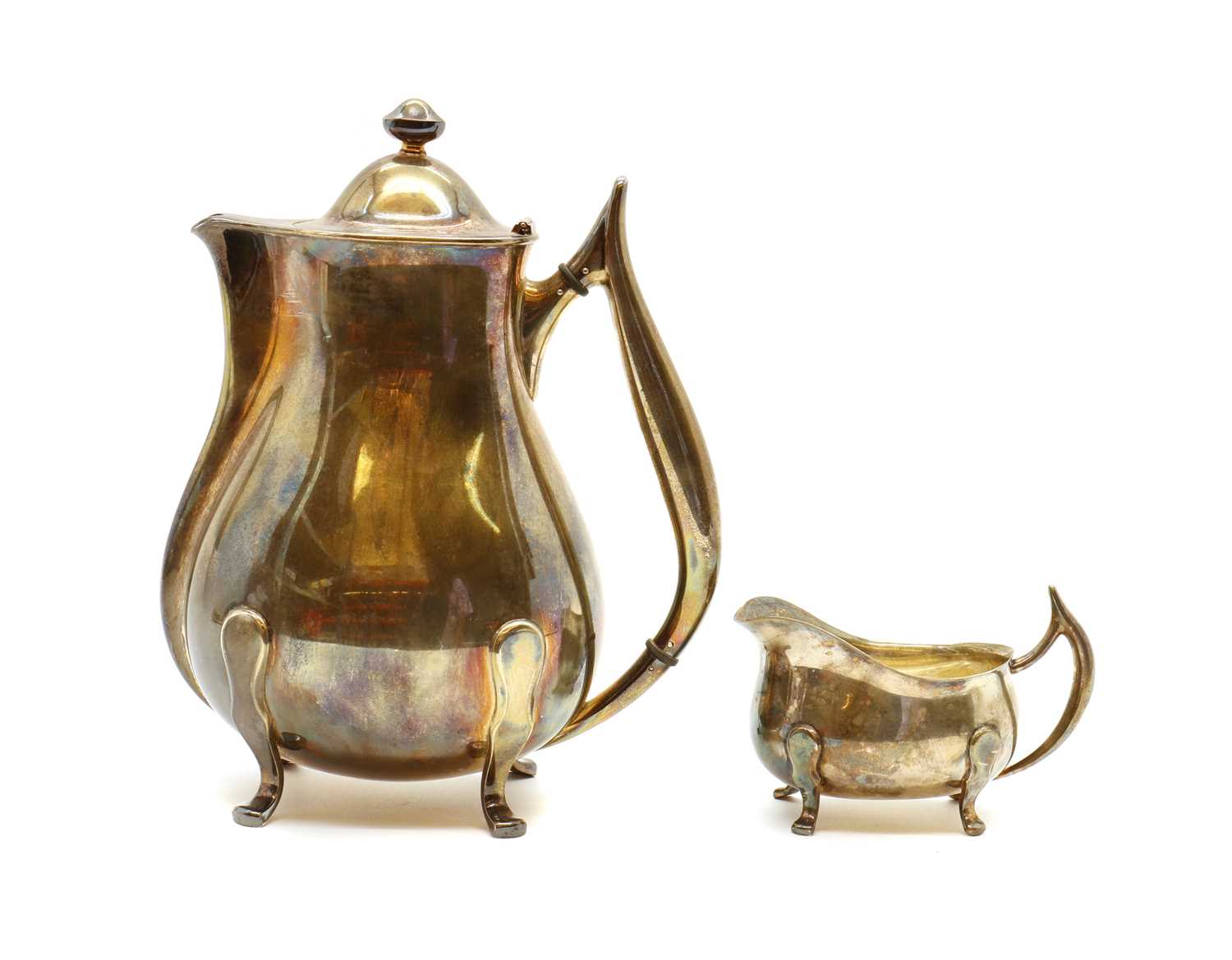 Lot 106 - A David Andersen silver tea service