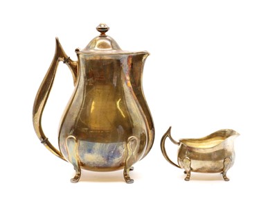 Lot 106 - A David Andersen silver tea service