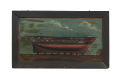 Lot 8 - A ship's half-hull model