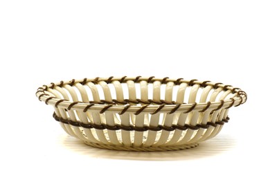 Lot 175A - A Creamware chestnut basket