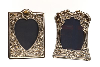 Lot 14 - Two Art Nouveau style silver photograph frames