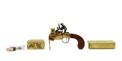 Lot 193 - A J&W Richards flintlock pistol