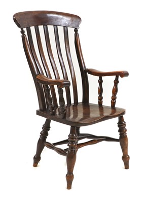 Lot 366 - A beech and elm farmhouse chair
