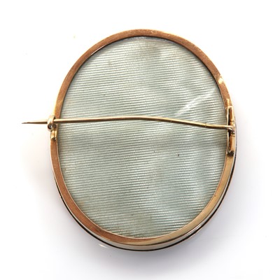 Lot 4 - A painted portrait miniature brooch