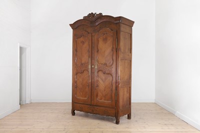 Lot 459 - A Louis XV provincial chestnut armoire