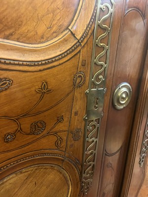 Lot 459 - A Louis XV provincial chestnut armoire