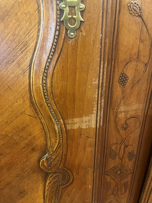 Lot 459 - A Louis XV provincial chestnut armoire