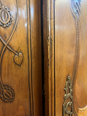 Lot 459 - A Louis XV provincial chestnut armoire