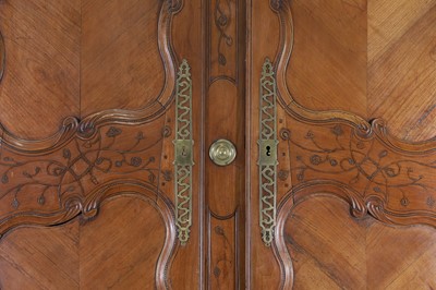 Lot 459 - A Louis XV provincial chestnut armoire