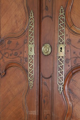 Lot 459 - A Louis XV provincial chestnut armoire