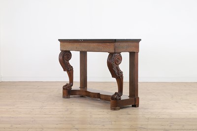 Lot 492 - A Charles X mahogany console table