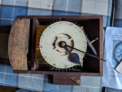 Lot 425 - ☘ A nightwatchman’s walnut dial clock by J N Moore & Sons, London