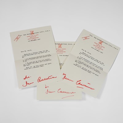 Lot 105 - Dame Barbara Cartland (1901-2000) Christmas cards