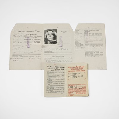 Lot Christine Keeler's passport and driving licence