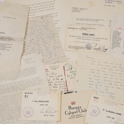 Lot 128 - A group of Christine Keeler letters and documents