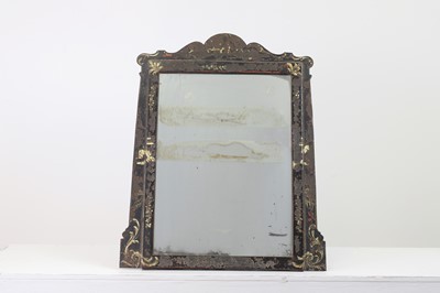 Lot 50 - A metal and black japanned dressing mirror
