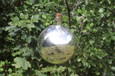 Lot 29 - A mirrored-glass carboy
