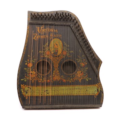 Lot 158 - A Victorian Zither Harp 5 Chord