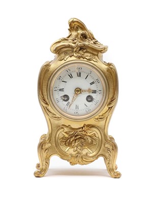 Lot 150A - A French gilt brass mantel clock