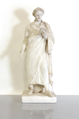 Lot 27 - A plaster figure of Goethe