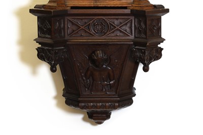 Lot 3 - A Gothic oak bracket clock