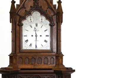 Lot 3 - A Gothic oak bracket clock