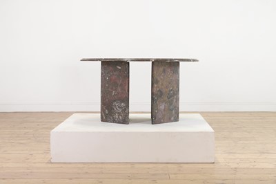 Lot 333 - A fossil marble low table