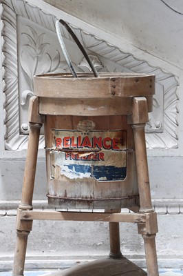 Lot 430 - A Swedish bentwood and coopered 'Reliance Freezer'