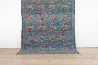 Lot 455 - A contemporary suzani-inspired flat-weave rug