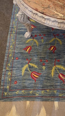Lot 455 - A contemporary suzani-inspired flat-weave rug