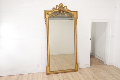 Lot 302 - A large Louis XVI-style giltwood mirror