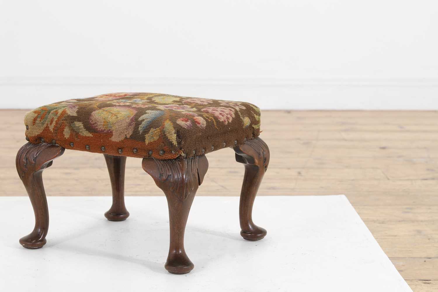 Lot 83 A Small George II Mahogany Stool lot-83-a-small-george-ii-mahogany-stool