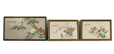 Lot 181 - Three Chinese embroideries